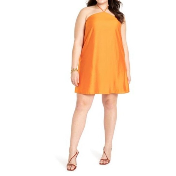 Eloquii Orange halter Dress (nwt) - Picture 5 of 5